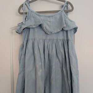 Light Blue Spaghetti Strap Denim Dress, Toddler Size 2-3